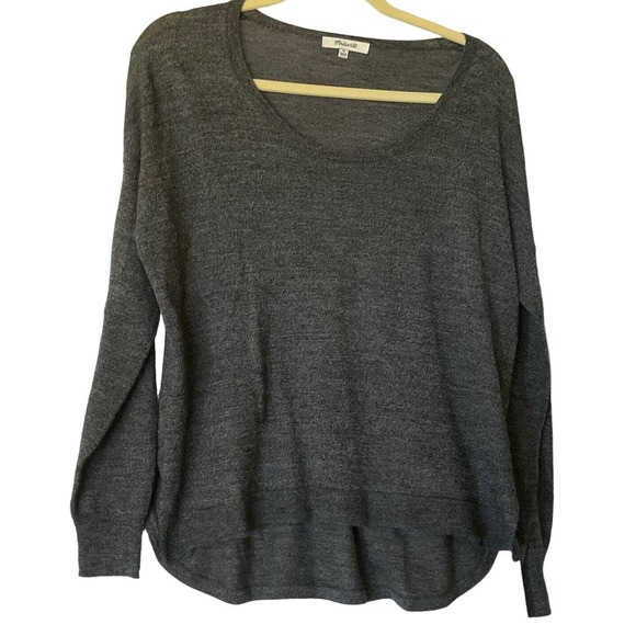 Madewell  Cozy South Star Wool Acrylic Blend Gray Sweater Woman' s Size M - Picture 1 of 9